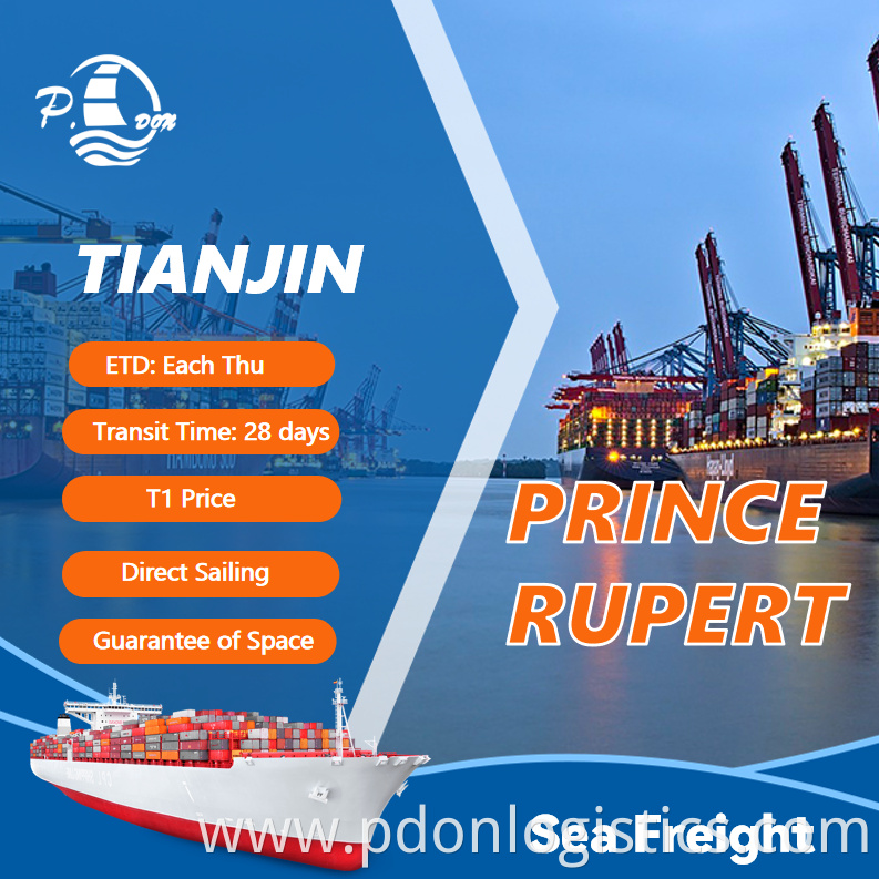 Shipping from Tianjin to Prince Rupert